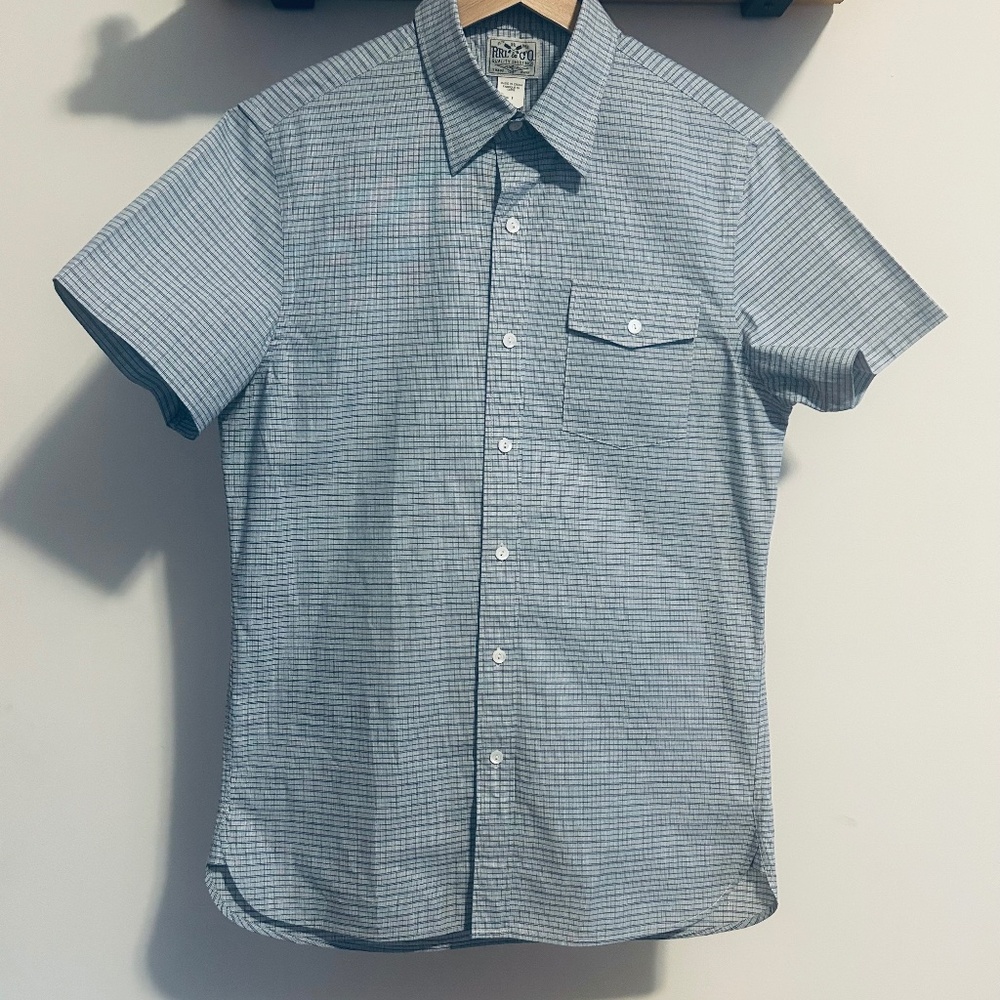 RRL Ralph Lauren short sleeve button up plaid men’s shirt